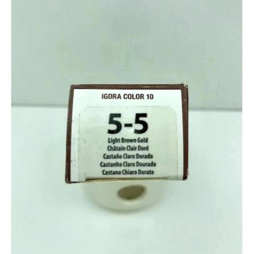 SCHWARZKOPF IGORA Color 10 Permanent, 5-5 Light Brown Gold - NEW